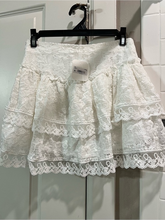 Altar'd State Dresses & Skirts - Altar’d State White Lace Tiered Mini Skirt